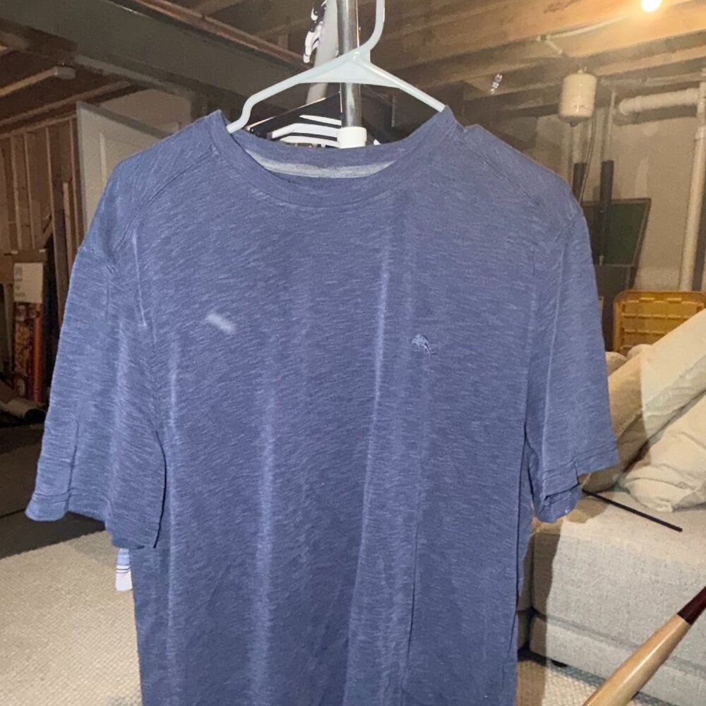 Tommy Bahama T-Shirt Men Large Blue Short Sleeve Casual Tee